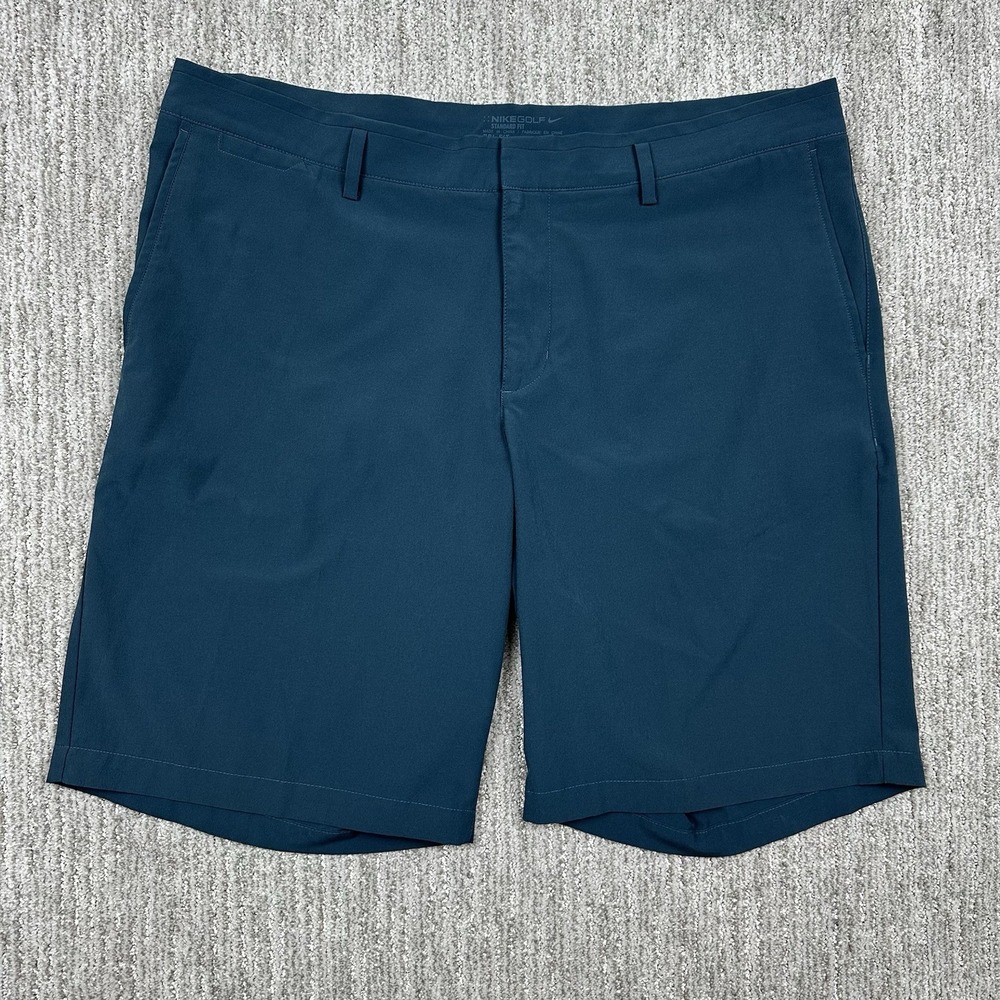 Nike Golf Dri Fit Shorts Mens 38 Navy Blue Performance Stretch Casual